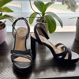 Naturalizer Black Strappy Heels